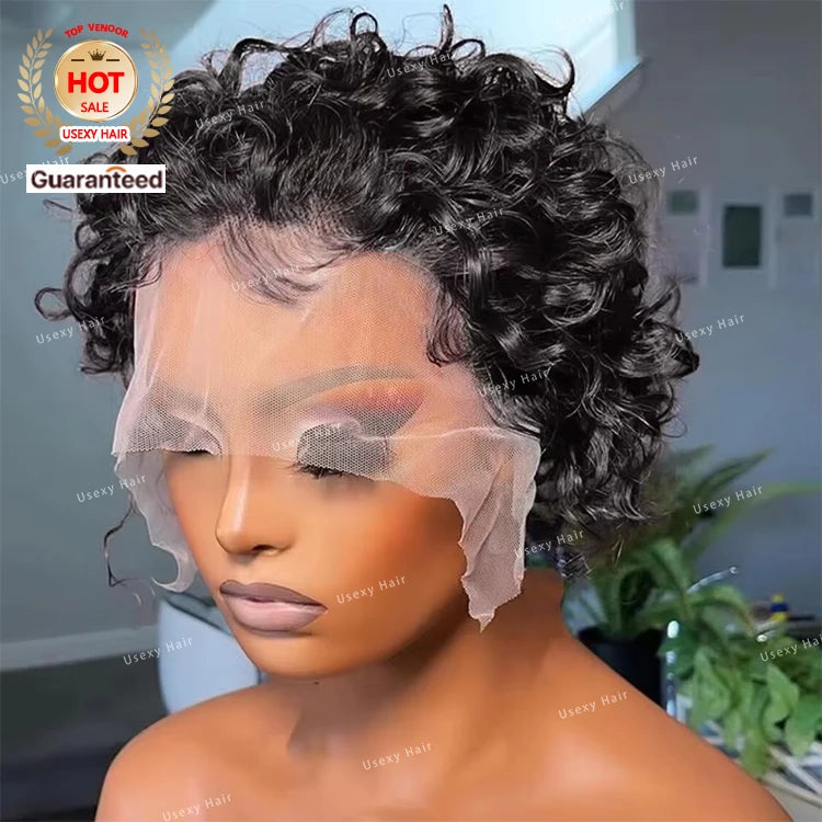 EVelora Raw Indian Pixie Cut Glueless Lace Front Wig | Short Human Hair