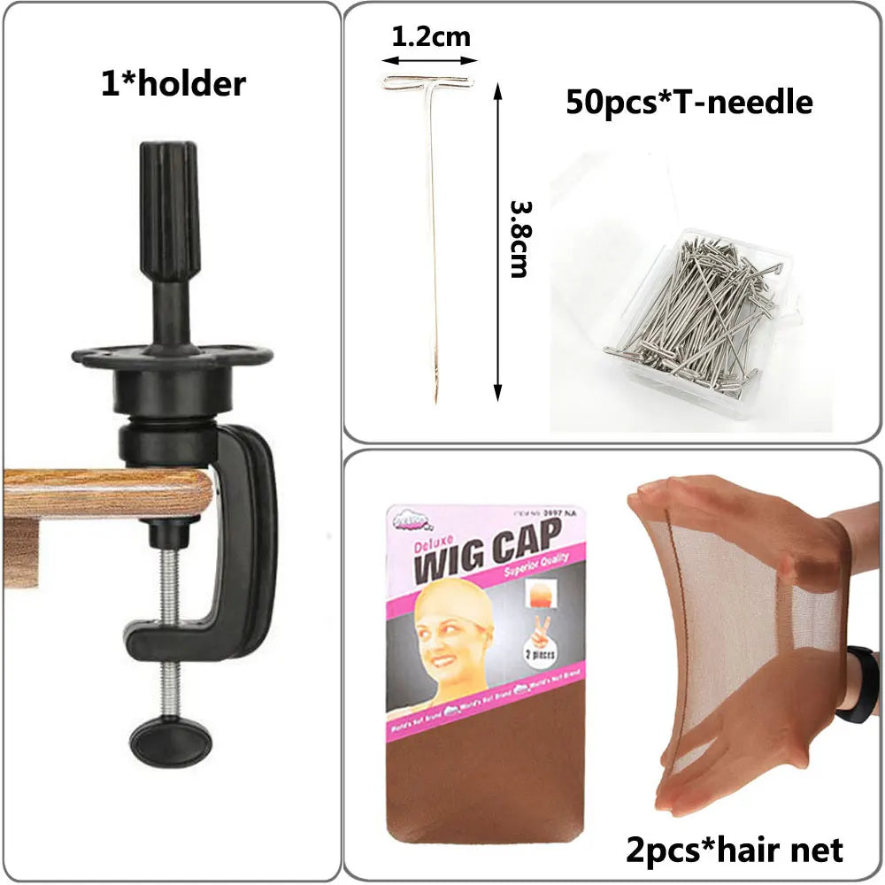 EVelora Canvas Wig Head Stand & Mannequin Holder
