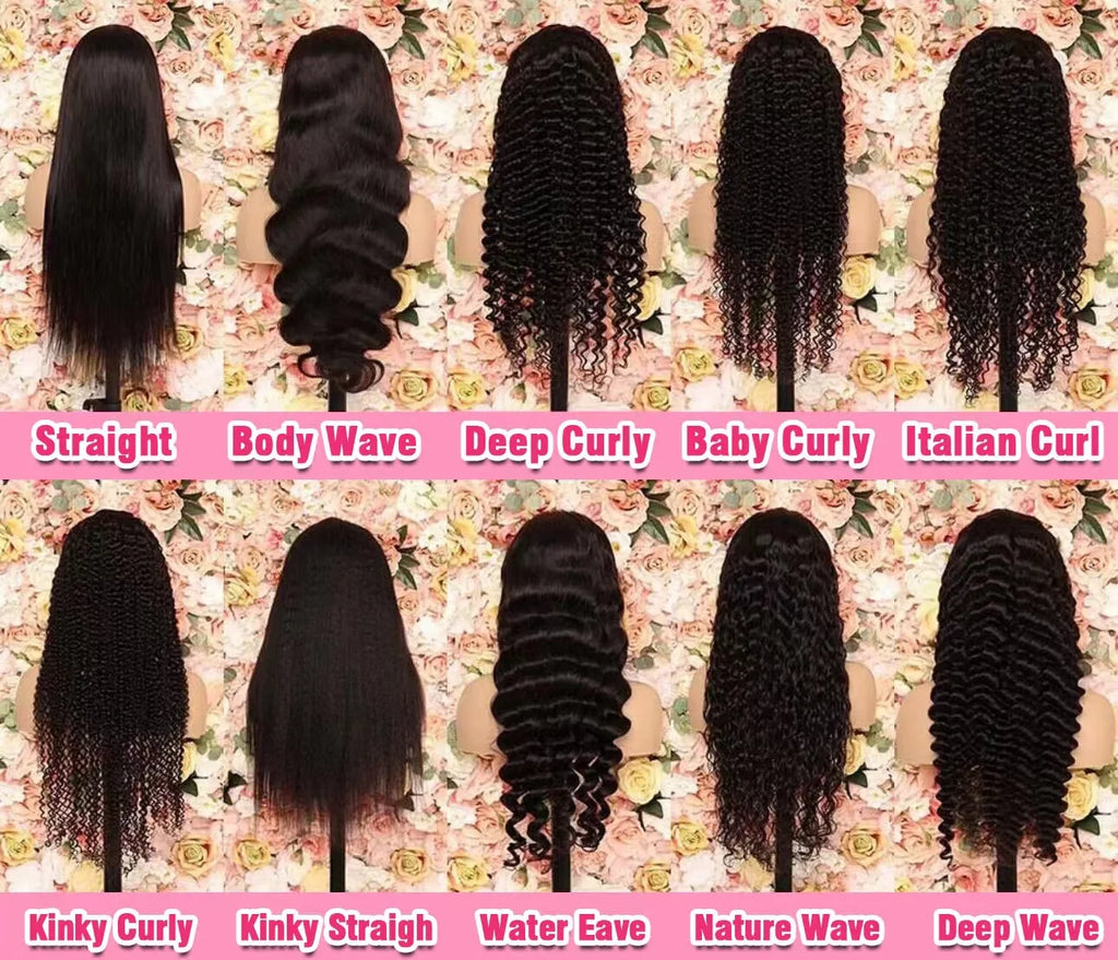EVelora 180%-200% Density Raw Pre-Plucked HD Lace Front Wig | 2x6 13x6 5x5 9x6 Glueless