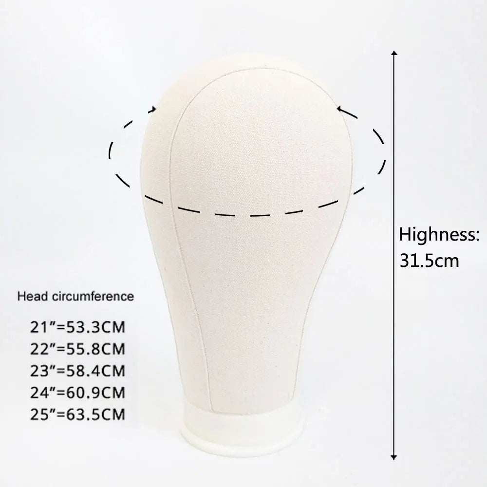 EVelora Canvas Wig Head Stand & Mannequin Holder