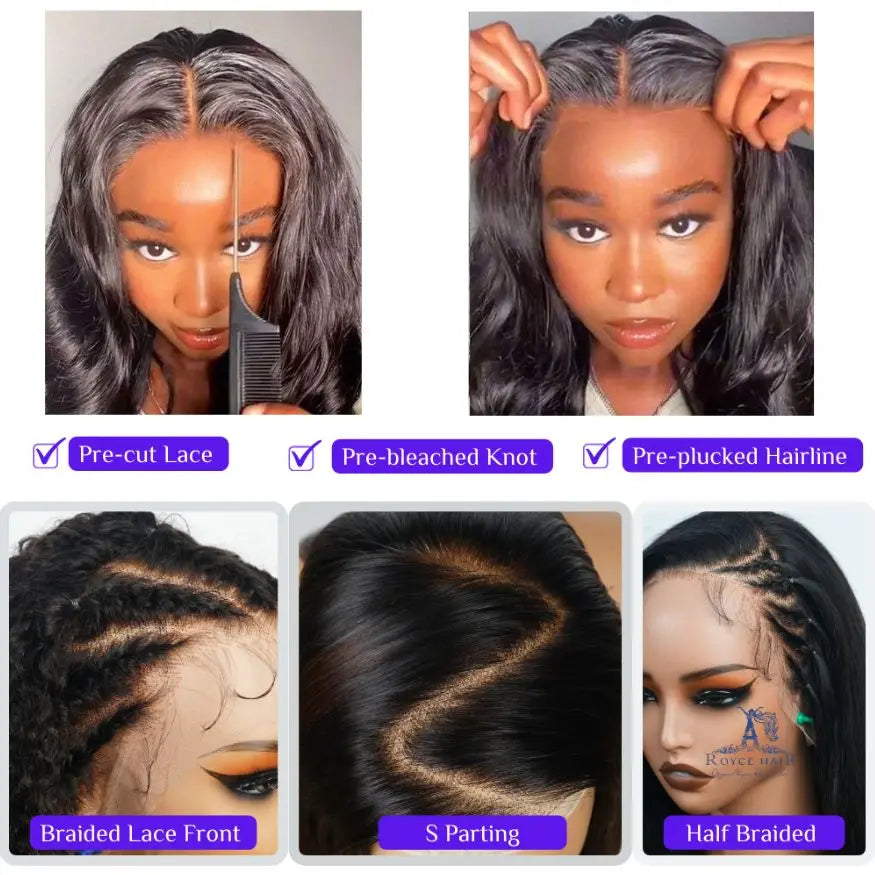 EVelora Glueless Curly 13x4 Full HD Lace Front Wig | 250% Density with Curtain Bangs