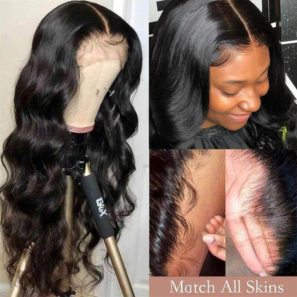 Brazilian Pre Plucked 13x6 Lace Front Wigs Human Hair Wigs for Black Women Body Wave 360 Full HD Transparent Lace Frontal Wigs