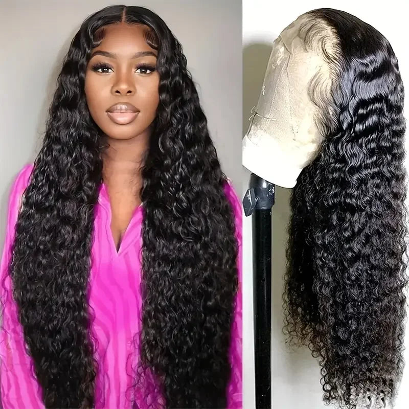 EVelora 180 Density Deep Wave 13x4 HD Lace Front Wig