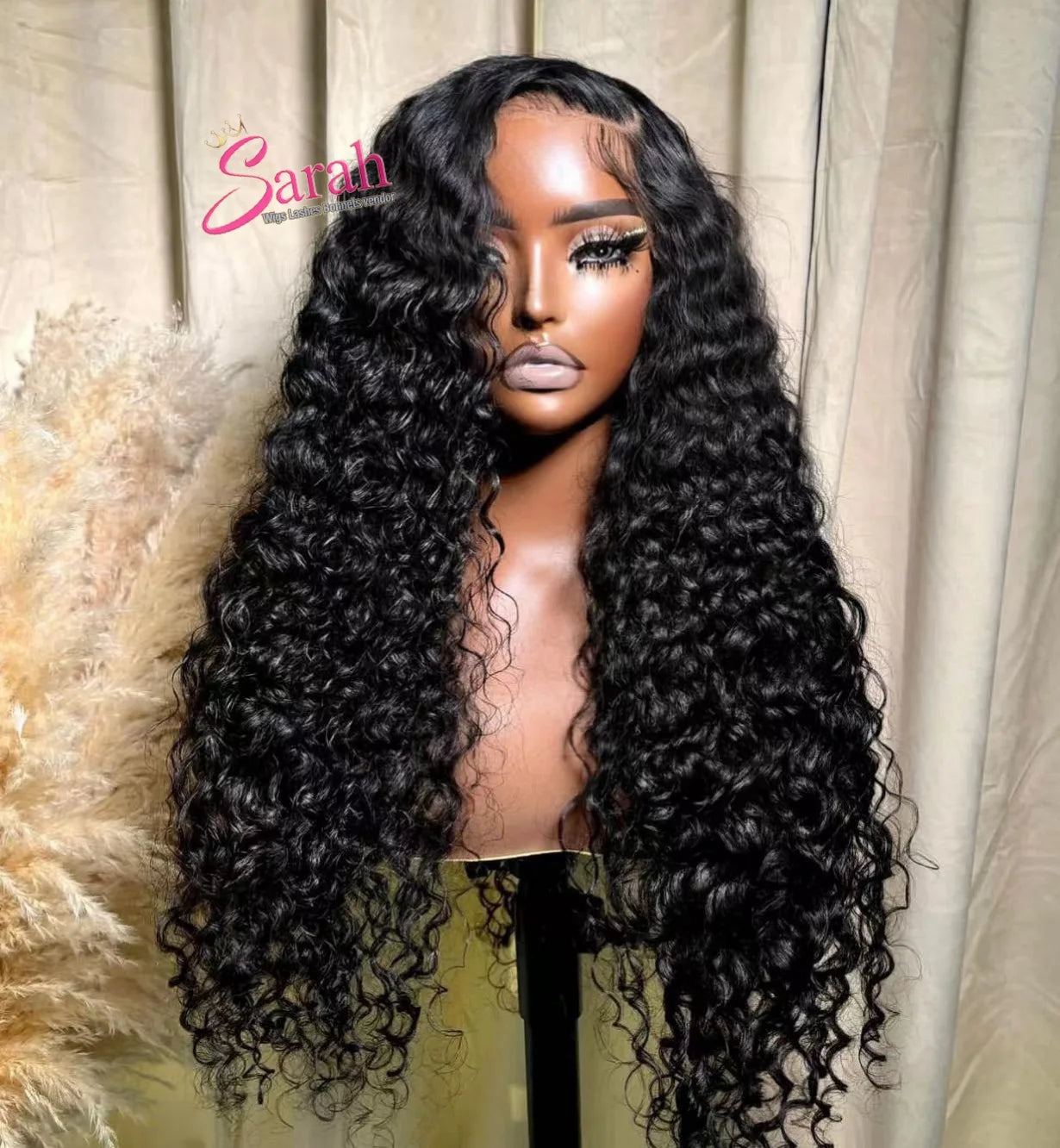 EVelora Deep Wave HD Lace Front Wig | Natural Vietnamese Burmese Curl Glueless