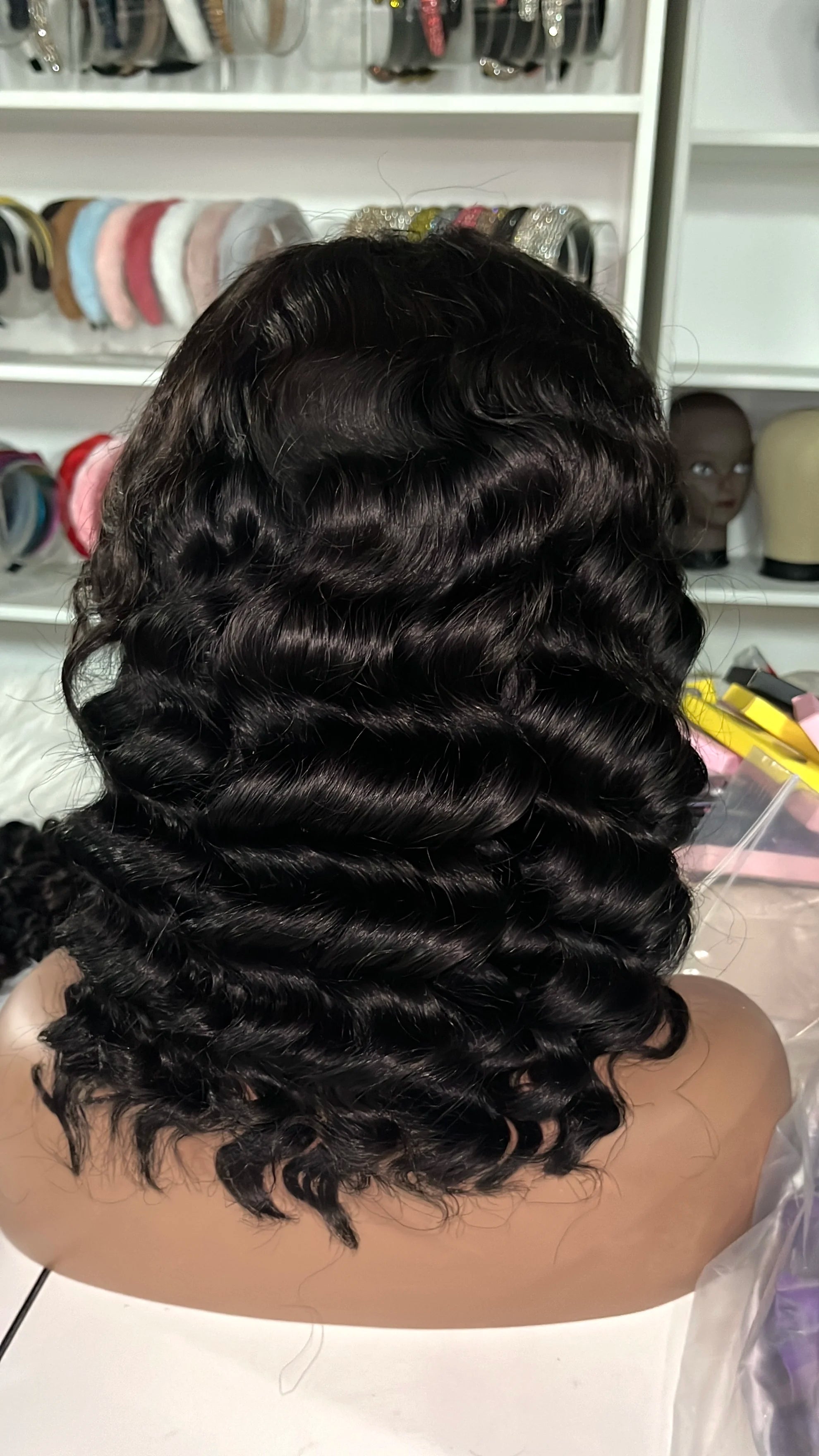 EVelora Deep Wave HD Lace Front Wig | Natural Vietnamese Burmese Curl Glueless