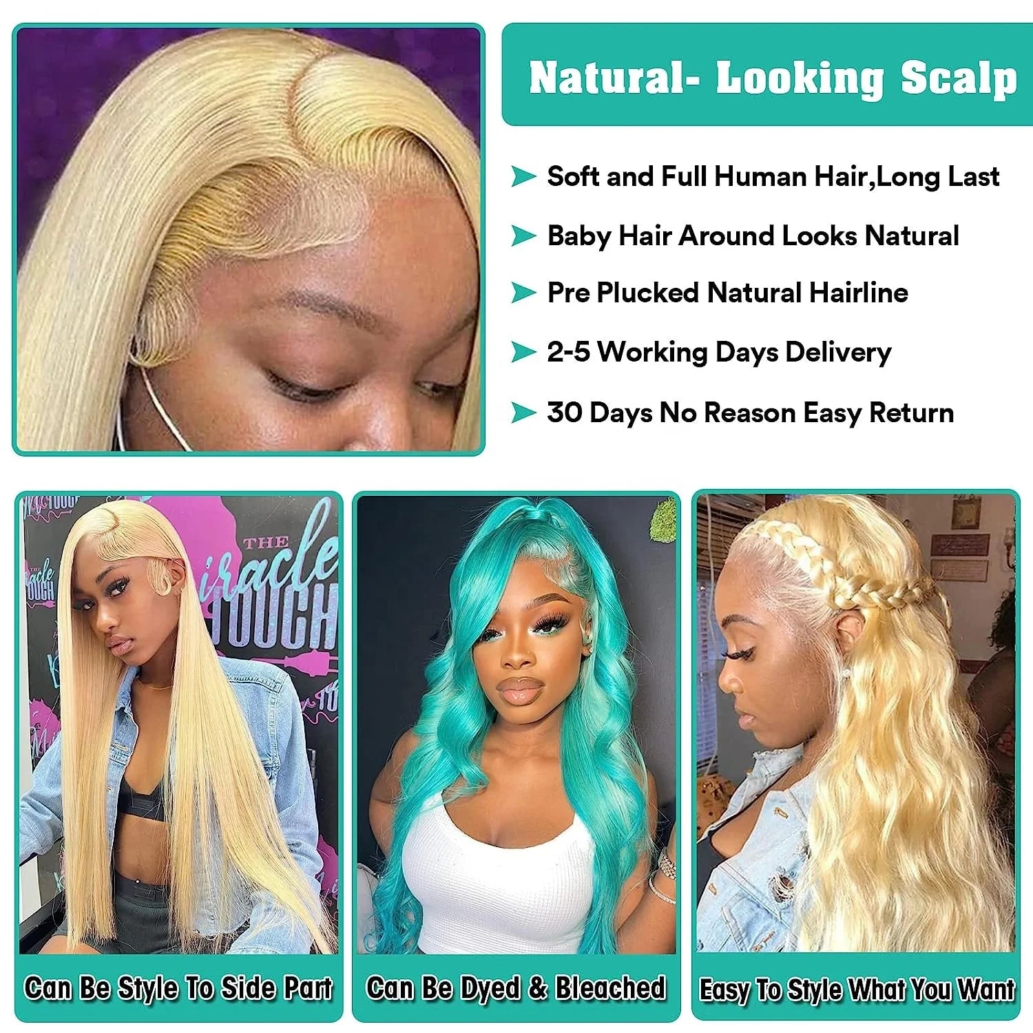 EVelora Straight 13x4 HD Lace Front Wig | Pre-Plucked Glueless Human Hair