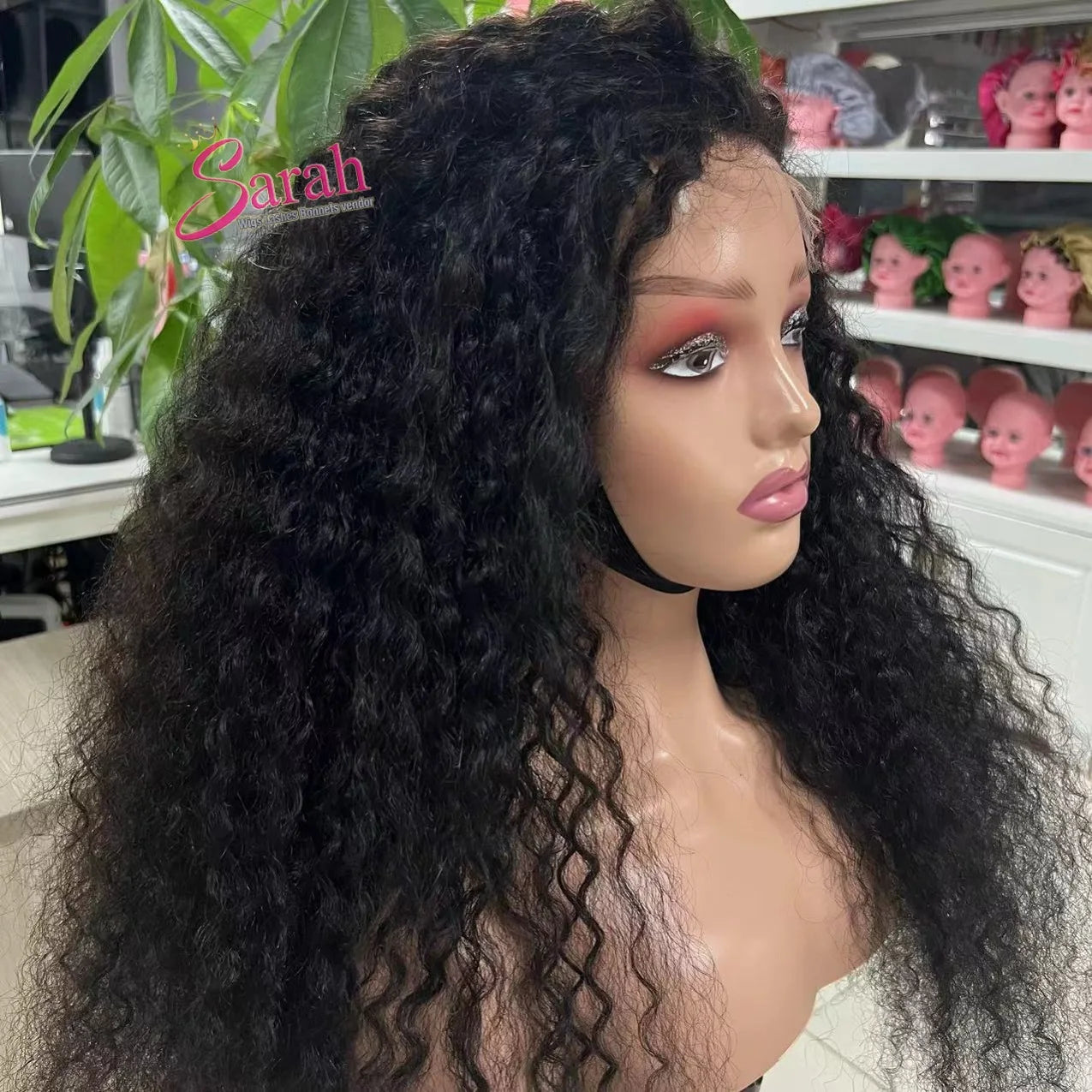 EVelora Deep Wave HD Lace Front Wig | Natural Vietnamese Burmese Curl Glueless