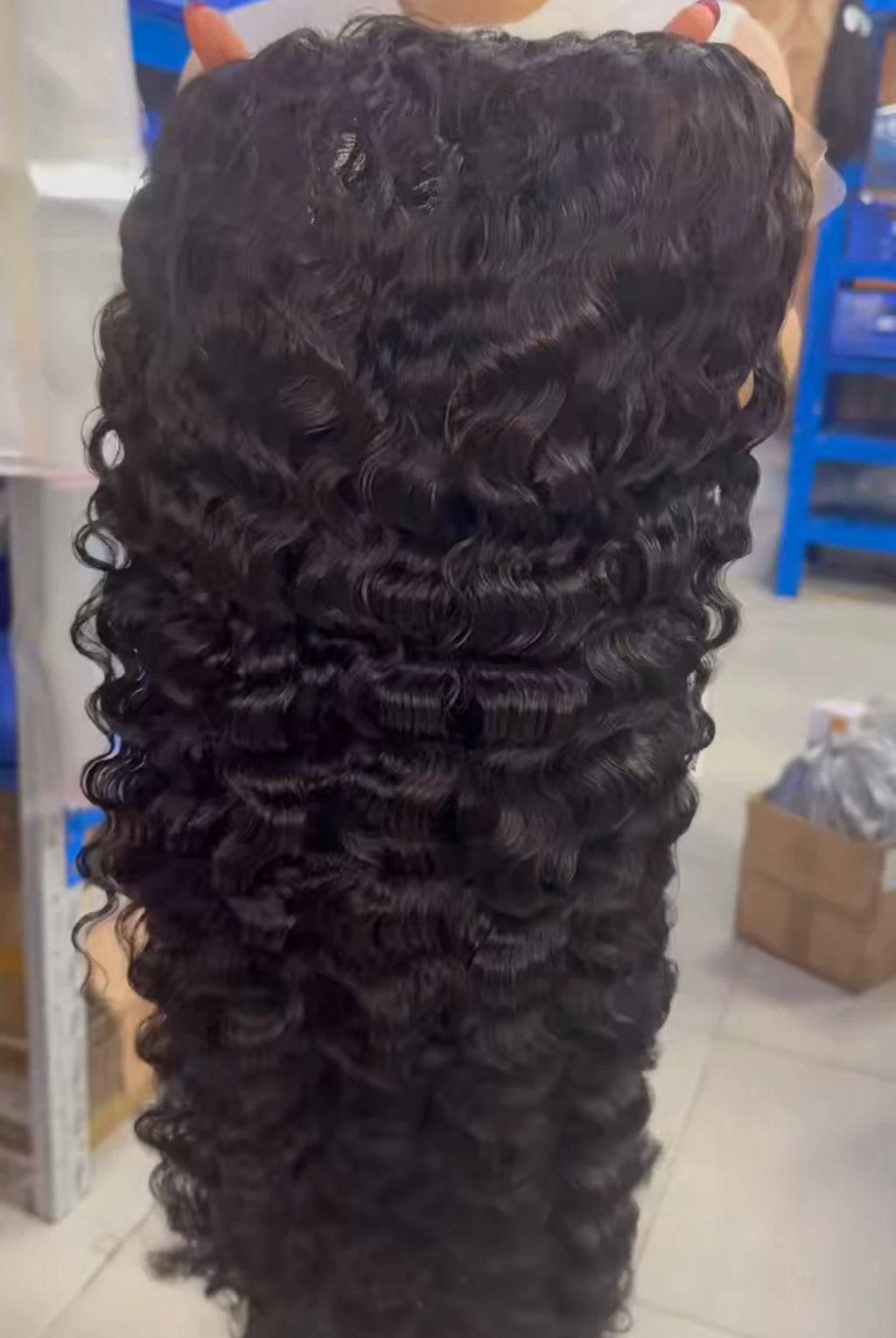 EVelora Deep Wave HD Lace Front Wig | Natural Vietnamese Burmese Curl Glueless