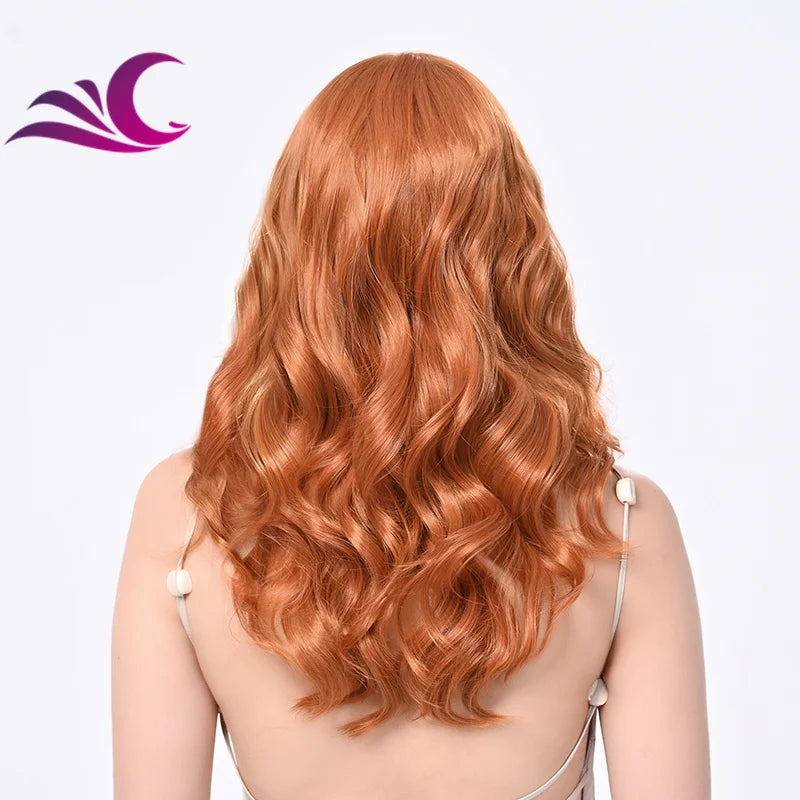 EVelora Ice Blonde Ombre Wavy Synthetic Lace Front Wig